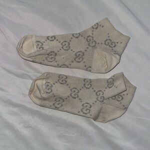 Gucci cream and silver socks, size medium, fits size 38 women